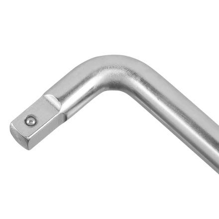 Вороток Г-образный, 300*75 мм, квадрат 1/2&quot;, CrV, матовый хром Denzel 14064 купить в Екатеринбурге