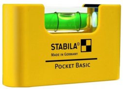 Уровень тип  Pocket Basic  70x20x40мм 1 горизонтальный уровень точность ±1мм/м   STABILA