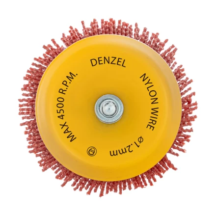 Щетка для дрели, 75 мм, Чашка, со шпилькой, нейлоновая щетина Denzel 74436 купить в Екатеринбурге