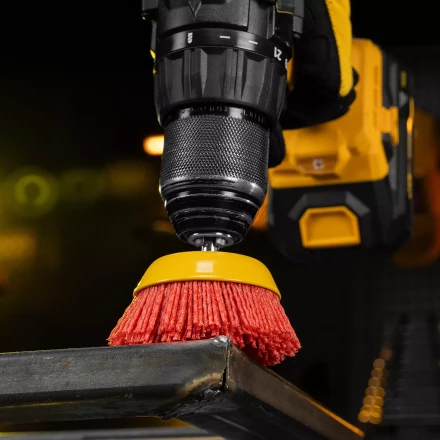 Щетка для дрели, 75 мм, Чашка, со шпилькой, нейлоновая щетина Denzel 74436 купить в Екатеринбурге