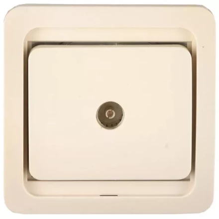 Розетка СВЕТОЗАР &quot;ГАММА&quot; телевизионная одинарная, цвет бежевый SV-54115-B купить в Екатеринбурге