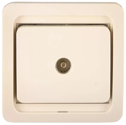 Розетка СВЕТОЗАР &quot;ГАММА&quot; телевизионная одинарная, цвет бежевый SV-54115-B купить в Екатеринбурге