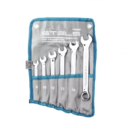 Набор ключей комбинированных 6 шт 8-17 мм,  антислип Stels 15282 купить в Екатеринбурге