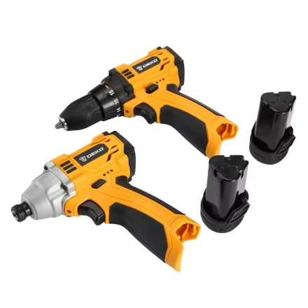 Набор аккумуляторного инструмента DEKO Гайковерт DKIS12 + Дрель DKCD12, 063-4107 купить в Екатеринбурге