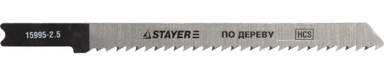 Полотна STAYER "PROFI", U101B, для эл/лобзика, HCS, по дереву, ДСП, ДВП, US-хвост., шаг 2,5мм, 75мм, 2шт 15995-2.5_z01 купить в Екатеринбурге