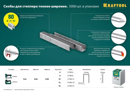 Скобы тип 21GA (80 / Pr A / Senco AT) 5000 шт 31780-16 купить в Екатеринбурге