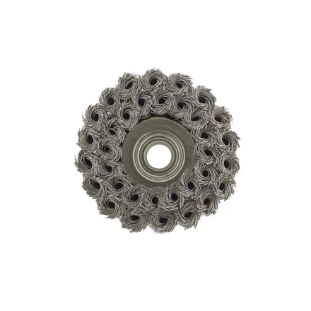 Щетка для УШМ 75 мм М14 &quot;чашка&quot; двухрядная крученая проволока 0,35 мм MTX 74676 купить в Екатеринбурге